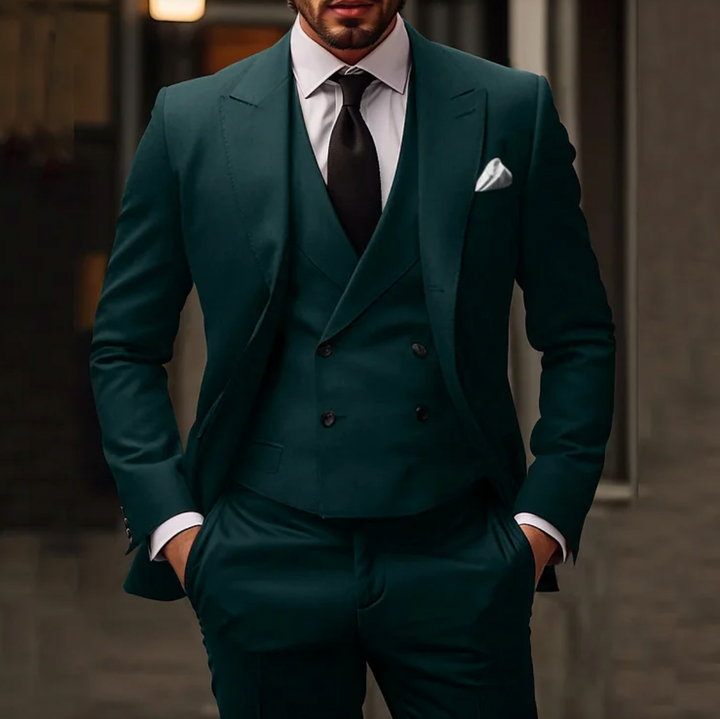 Luxurious 3-Piece Men's Suit with Jacket, Vest and Trousers afbeelding 3