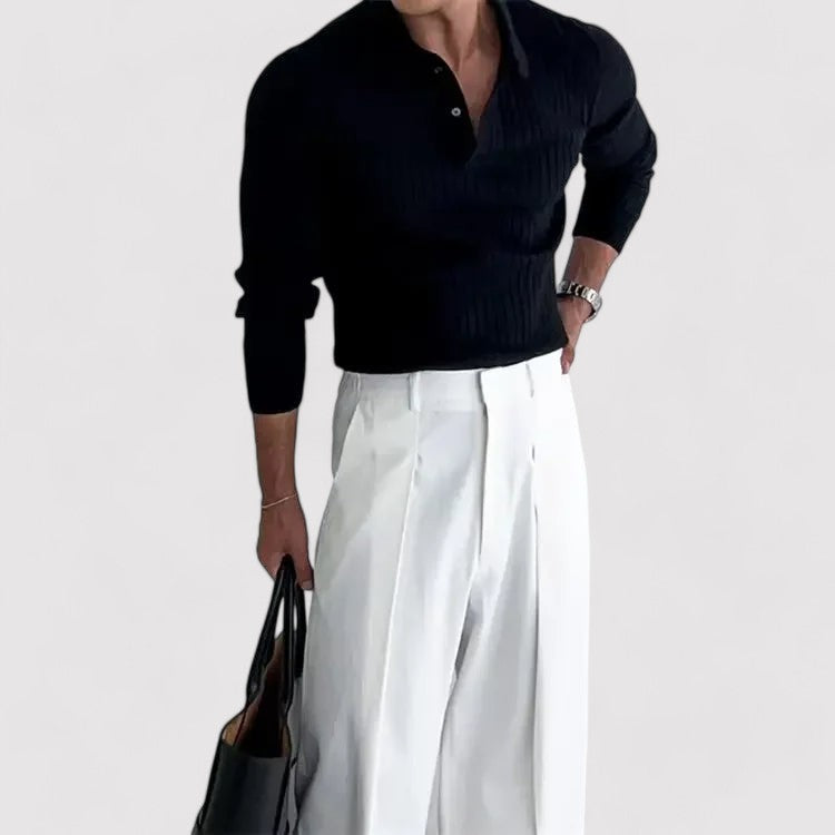 Ancien | Casual Sweatshirt with Collar afbeelding 4