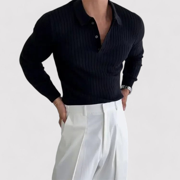 Ancien | Casual Sweatshirt with Collar afbeelding 2