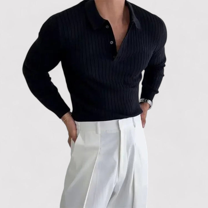 Ancien | Casual Sweatshirt with Collar afbeelding 2