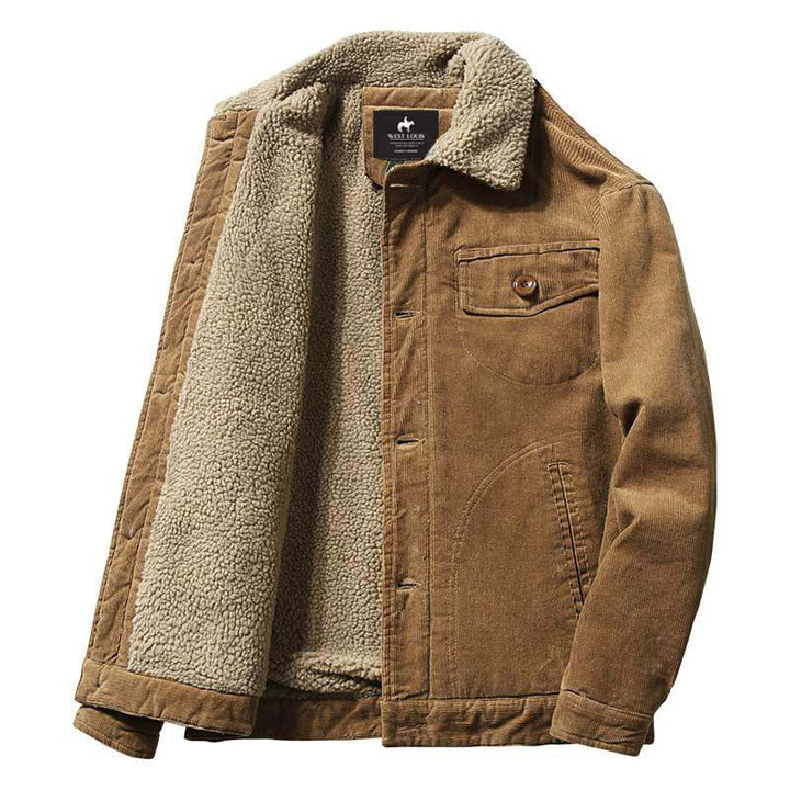 West Louis™ New Trend Fur Lining Corduroy Jacket afbeelding 3