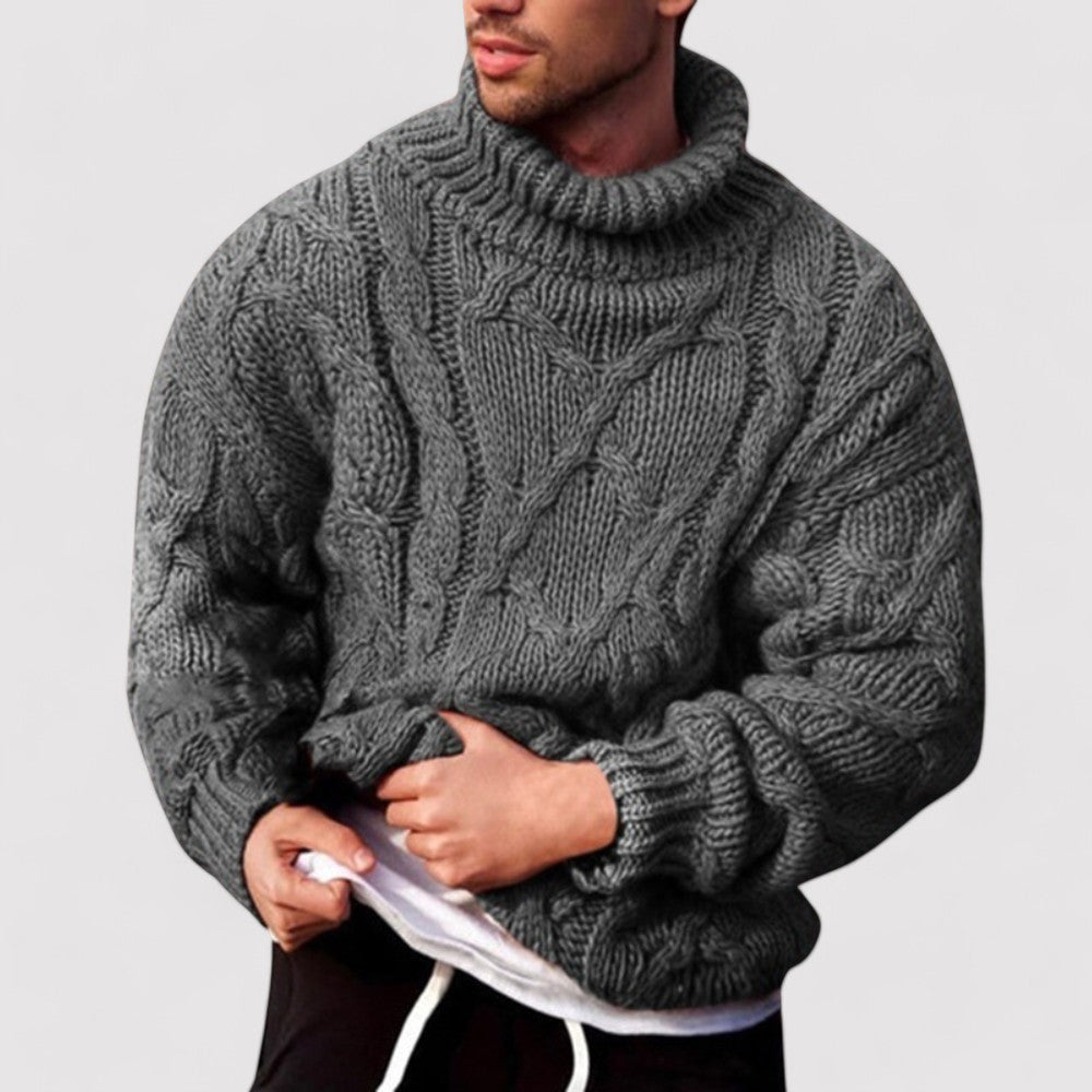 Ancien | Knitted Winter Turtleneck With For Men afbeelding 2
