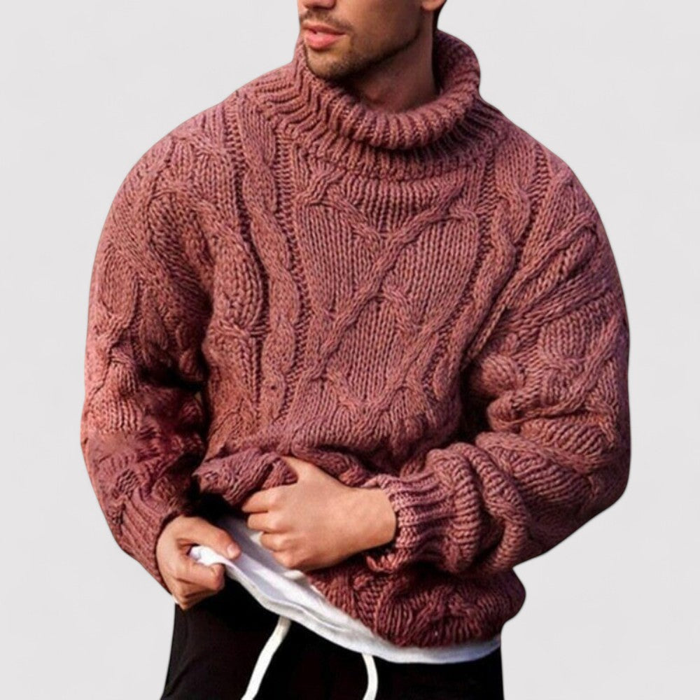 Ancien | Knitted Winter Turtleneck With For Men afbeelding 4