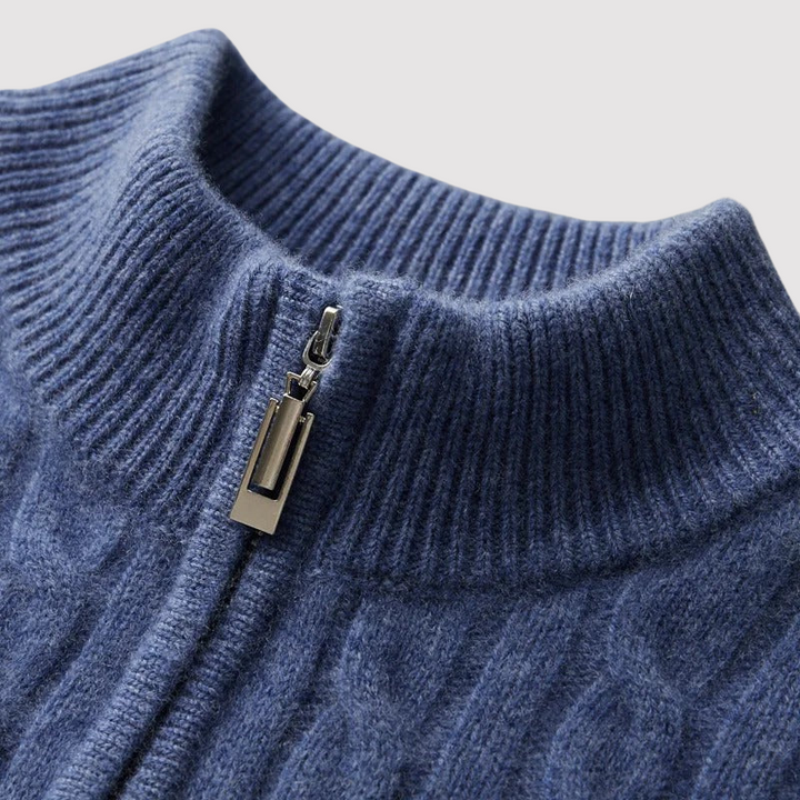 Ancien | Cashmere Half Zip Autumn Sweater afbeelding 8