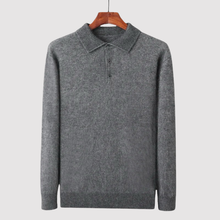 Ancien | Old Money Merino Wool Polo Collar Sweater afbeelding 1