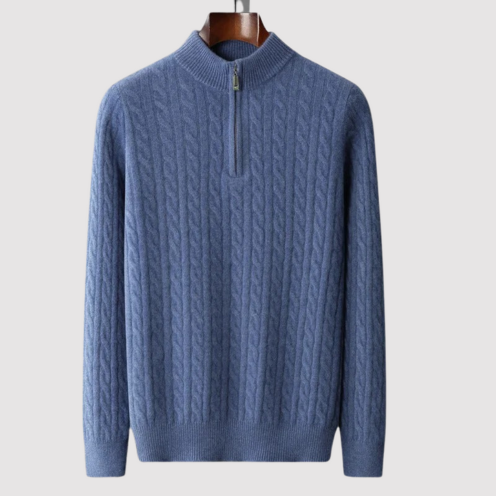 Ancien | Cashmere Half Zip Autumn Sweater afbeelding 1