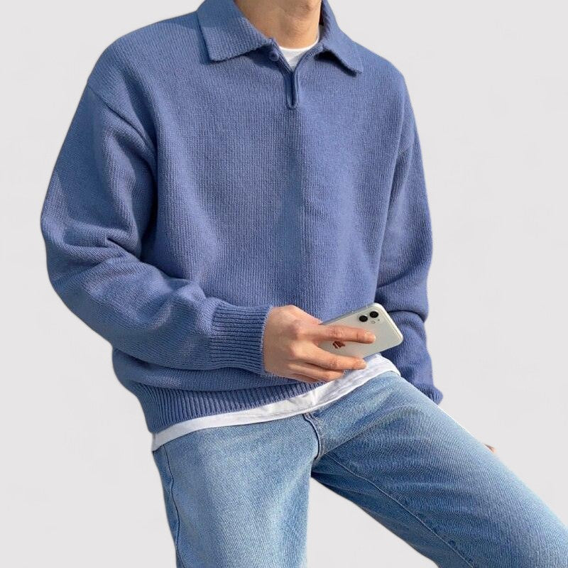 Ancien | Wool Button Half Zip afbeelding 5