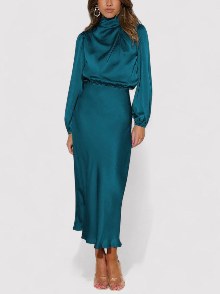 Ancien | Luxury Satin Long-Sleeved Dress afbeelding 5