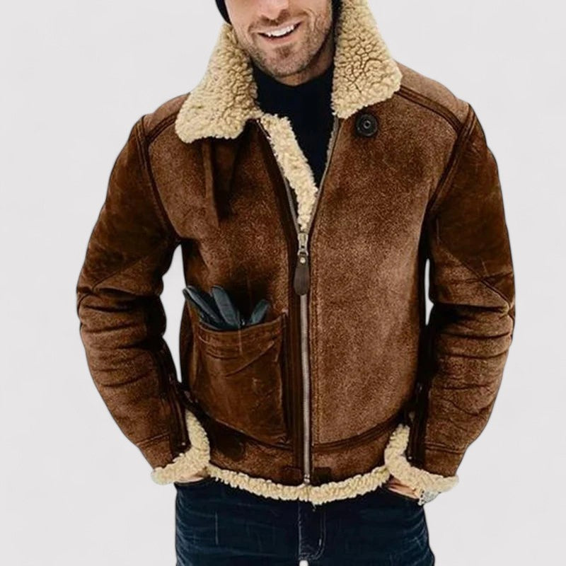Ancien | Men's Leather and Lambskin Jacket afbeelding 1