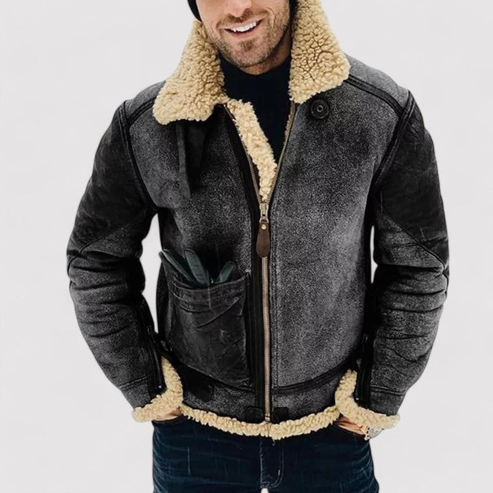 Ancien | Men's Leather and Lambskin Jacket afbeelding 3