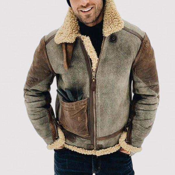 Ancien | Men's Leather and Lambskin Jacket afbeelding 2