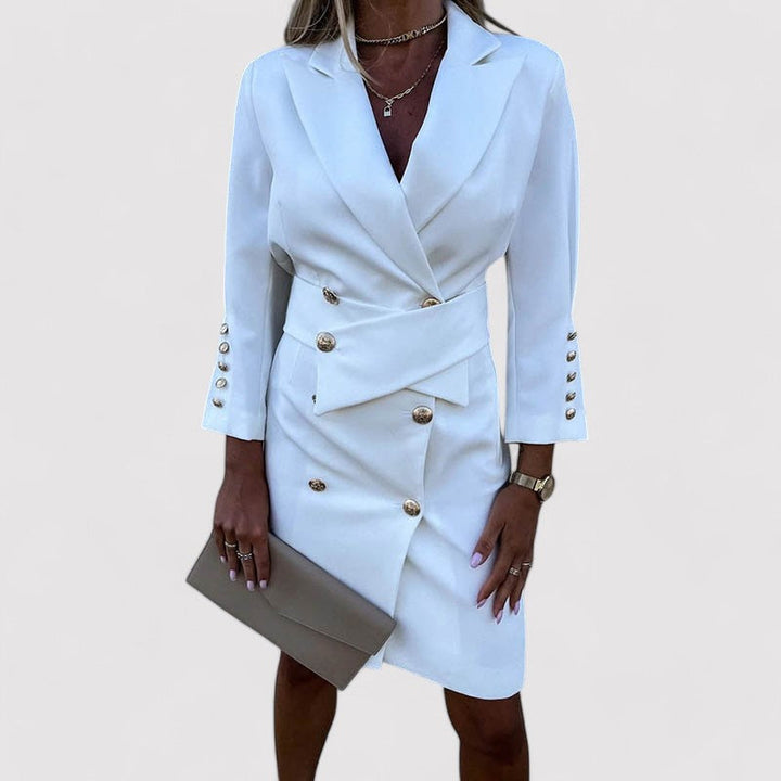 Ancien | Trendy Blazer Dress with Double Buttons afbeelding 2