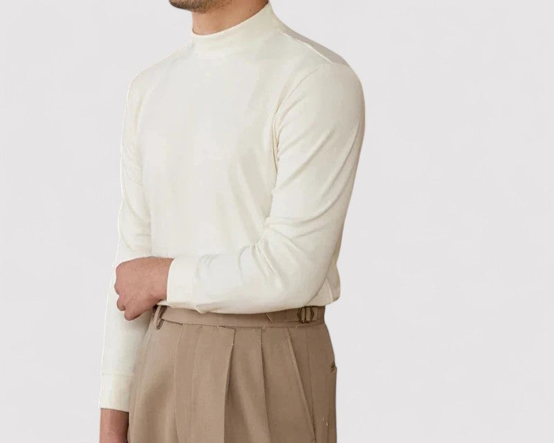 Liam | Soft cashmere half-turtleneck sweater