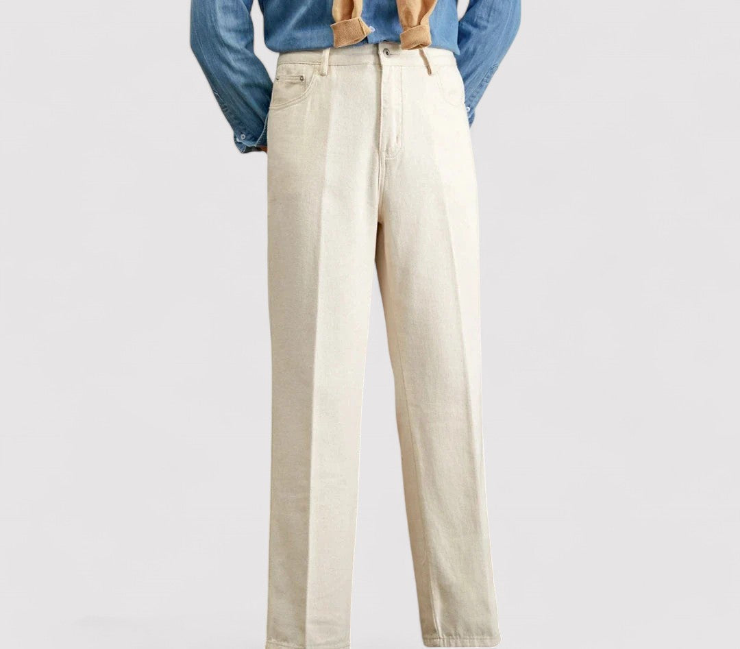 Ancien | Men's British Pure Cotton Old Money Trousers afbeelding 1