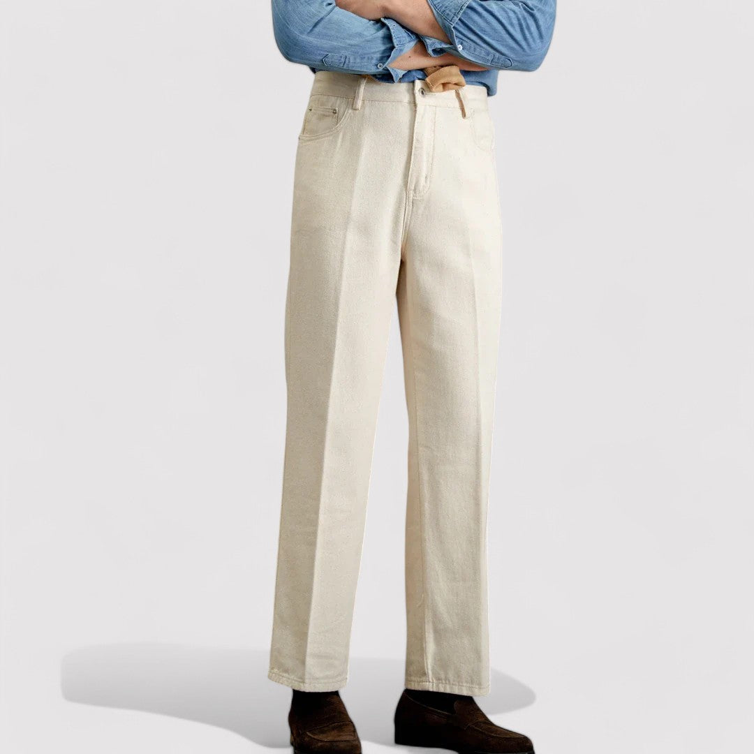 Ancien | Men's British Pure Cotton Old Money Trousers afbeelding 5
