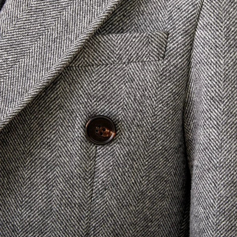 Ancien | Men's Wool Winter Coat with Double-Breasted Collar afbeelding 8