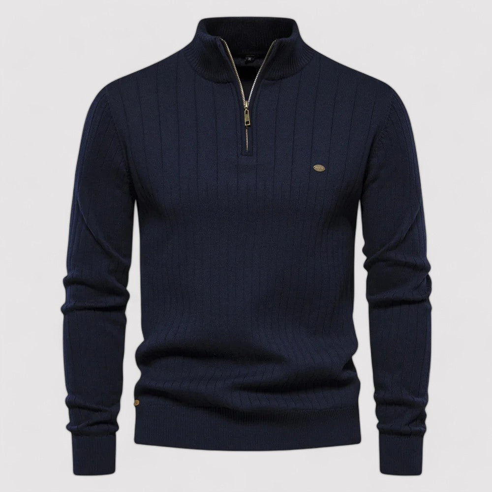Ancien | Autumn Sweater with Zipper for Men afbeelding 1