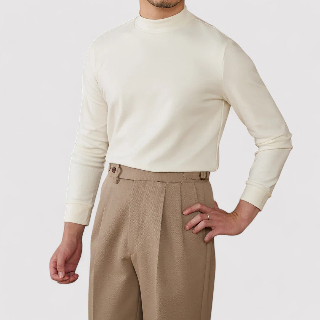 Ancien | Men's Soft Cashmere Half-Turtleneck Sweater afbeelding 6
