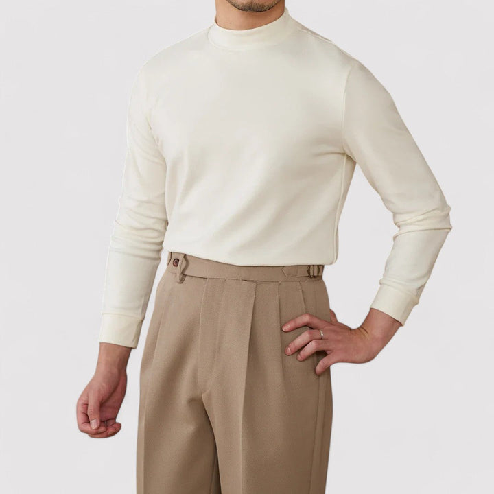 Ancien | Men's Soft Cashmere Half-Turtleneck Sweater afbeelding 6
