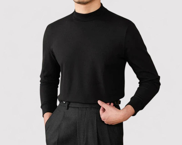 Liam | Soft cashmere half-turtleneck sweater