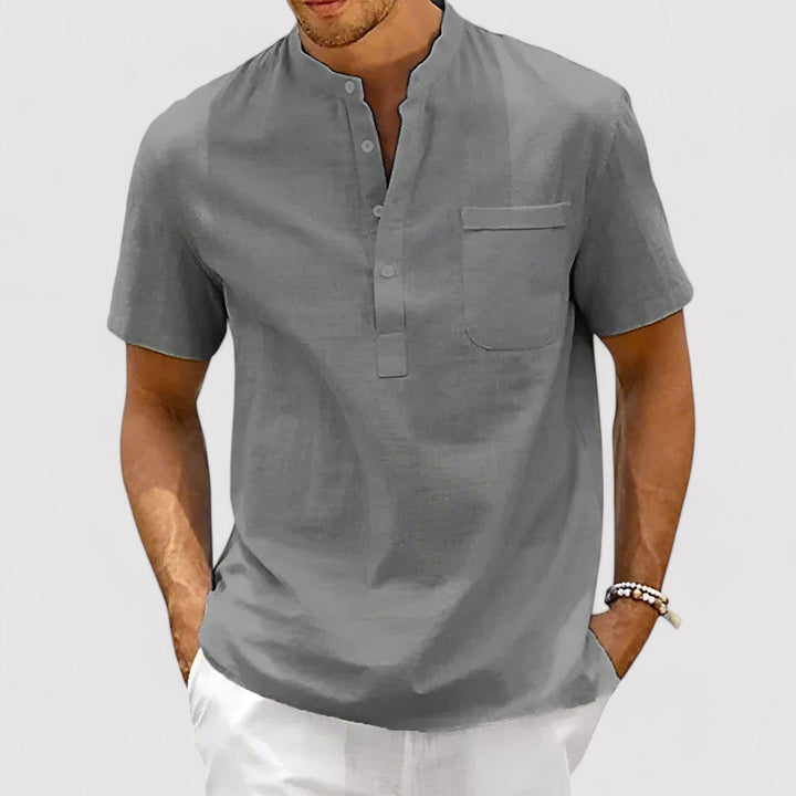 Ancien | Men's Pure Linen Shirt afbeelding 7