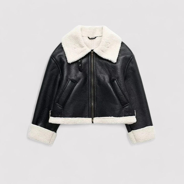 Ancien | Women's Leather Autumn Jacket afbeelding 2