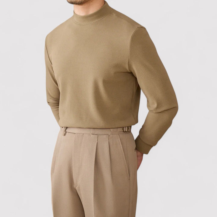 Ancien | Men's Soft Cashmere Half-Turtleneck Sweater afbeelding 8
