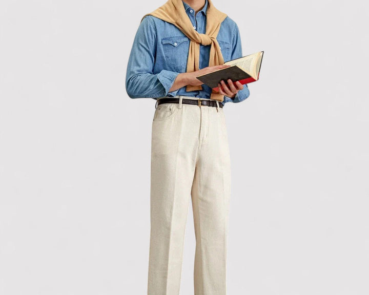 Ancien | Men's British Pure Cotton Old Money Trousers afbeelding 3