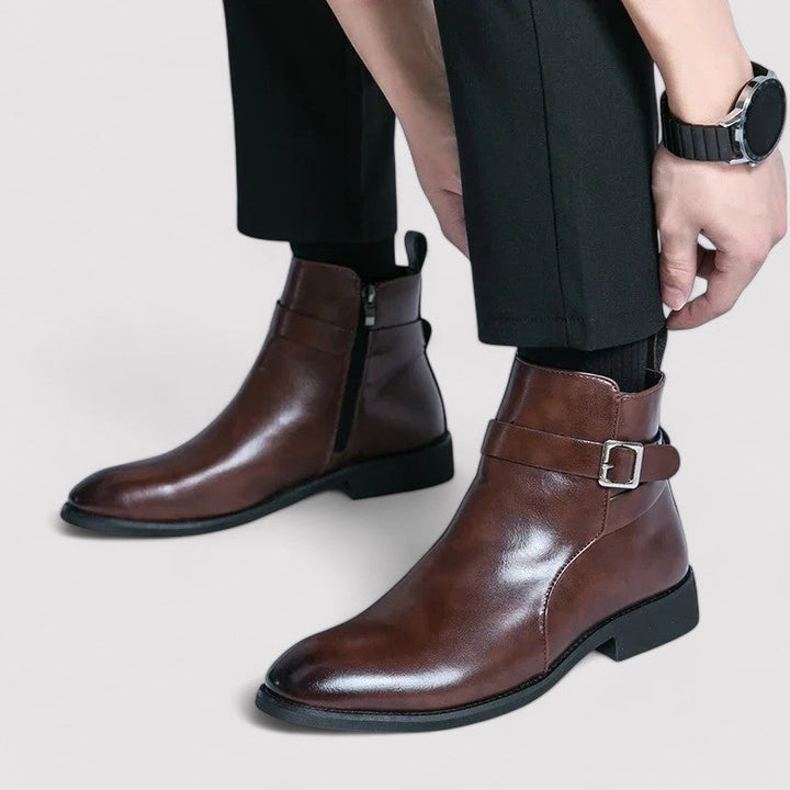Ancien | Sergio Men's Genuine Leather Chelsea Boots afbeelding 9