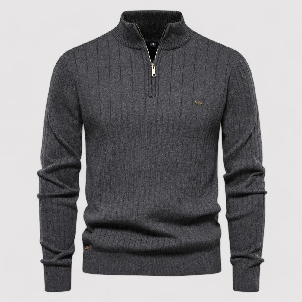 Ancien | Autumn Sweater with Zipper for Men afbeelding 7