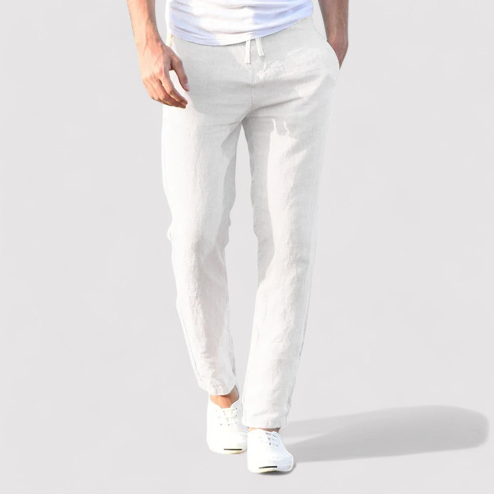 Ancien | Men's Linen Casual Summer Trousers afbeelding 1