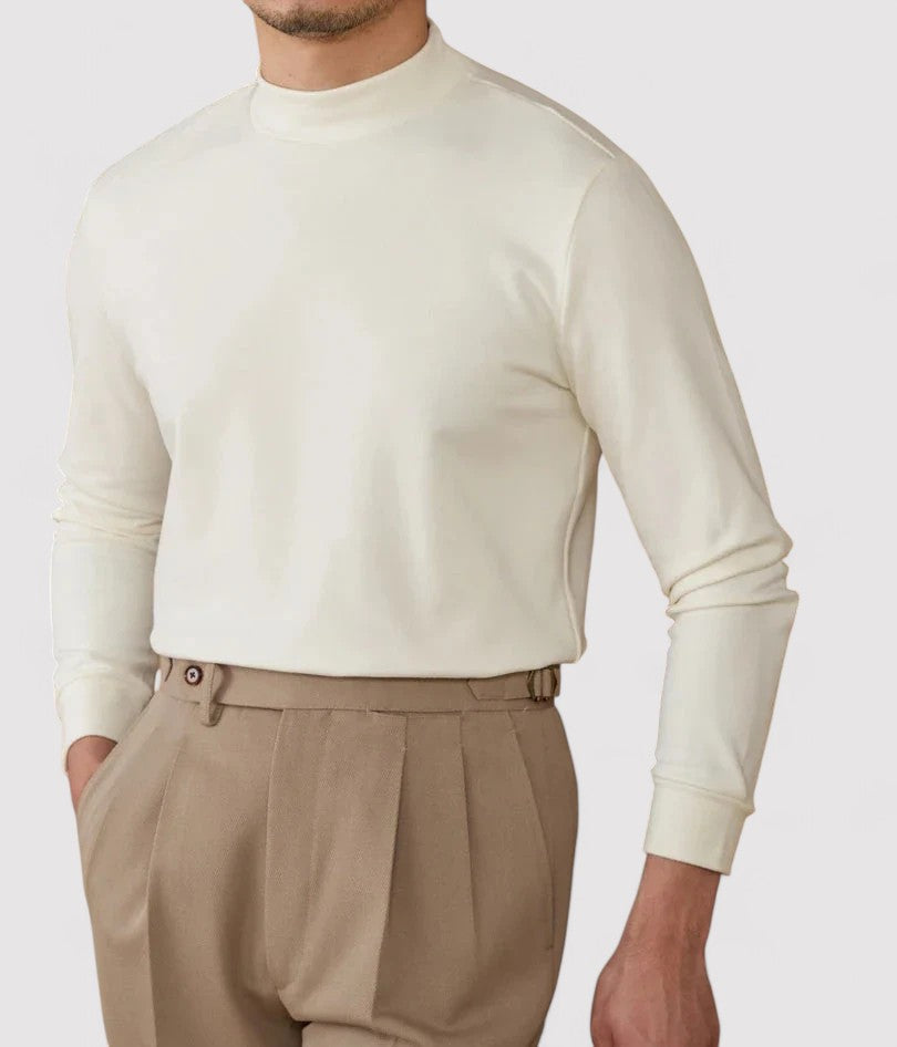 Ancien | Men's Soft Cashmere Half-Turtleneck Sweater afbeelding 3