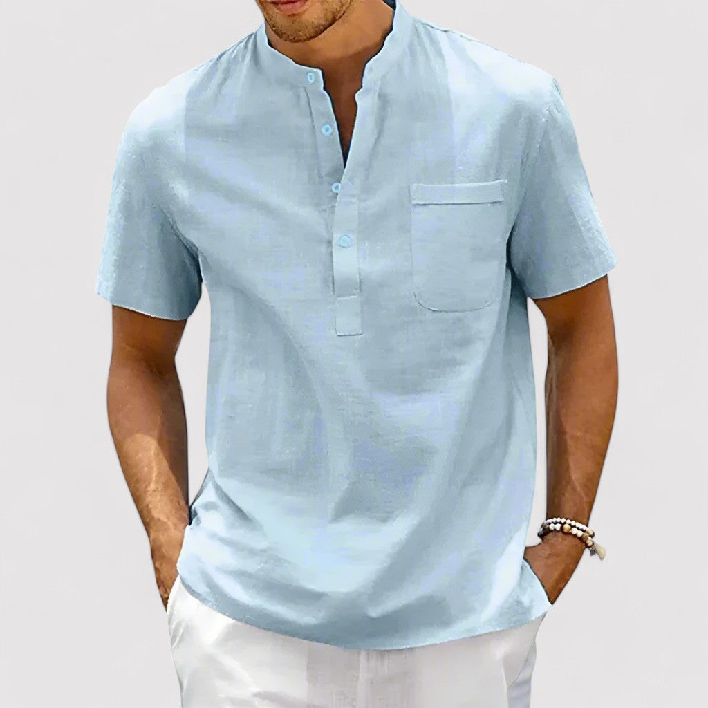 Ancien | Men's Pure Linen Shirt afbeelding 6