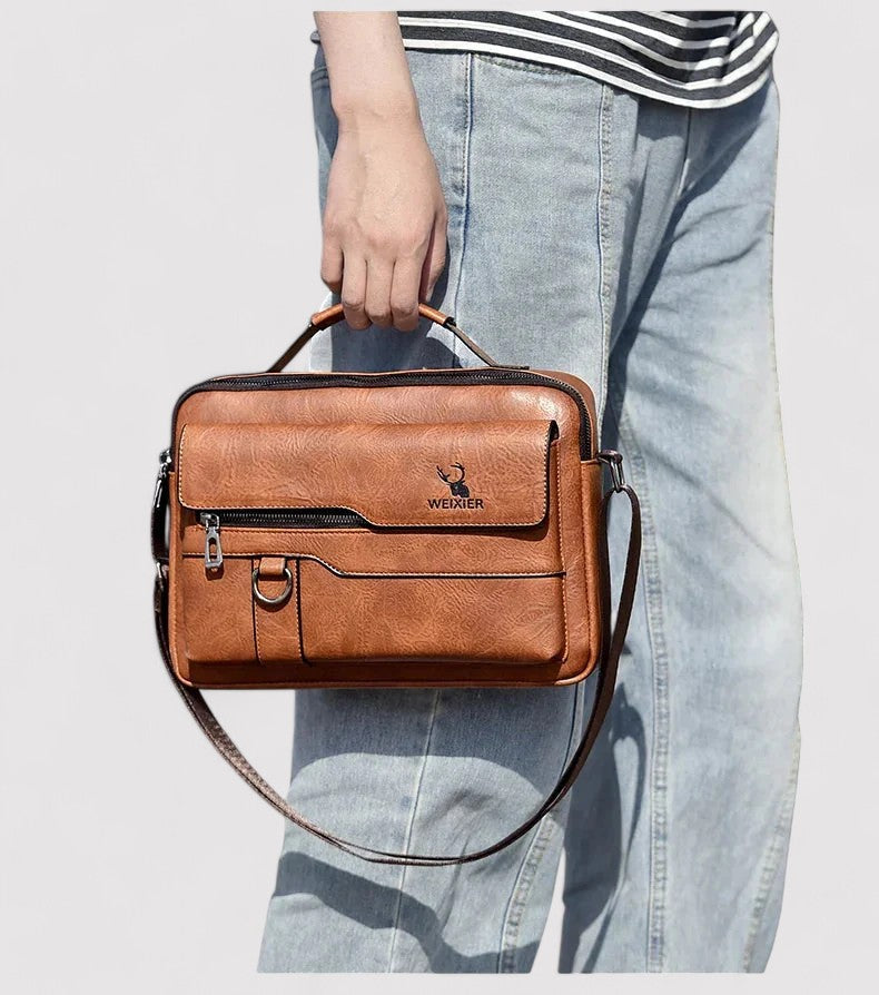 Ancien | Leather Teacher Bag afbeelding 1