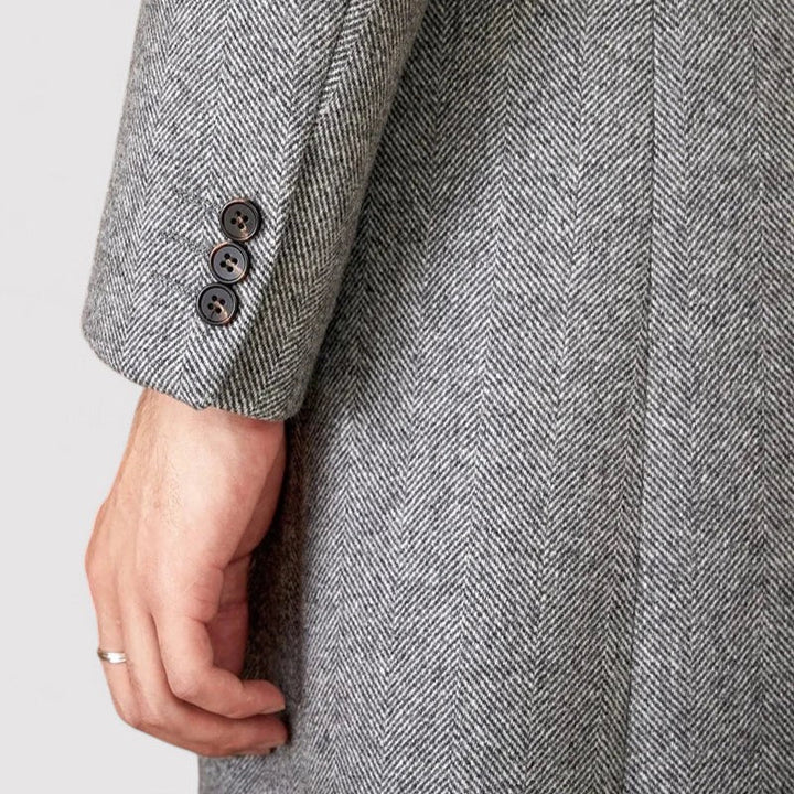 Ancien | Men's Wool Winter Coat with Double-Breasted Collar afbeelding 10