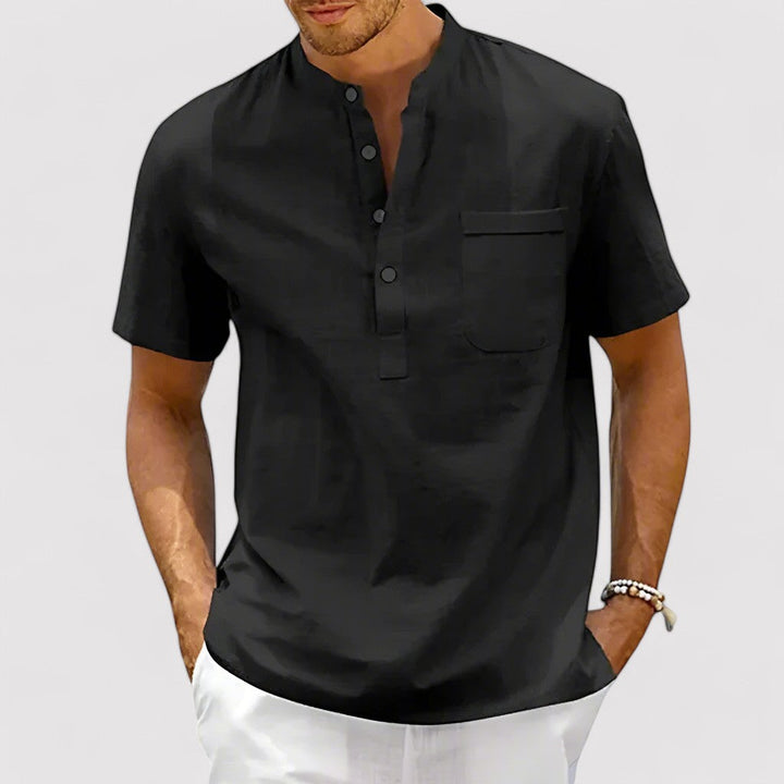 Ancien | Men's Pure Linen Shirt afbeelding 2