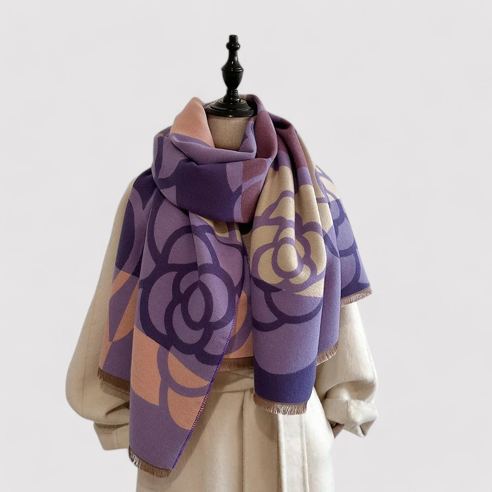 Flora | Women's Double-sided Cashmere Pashmina Scarf