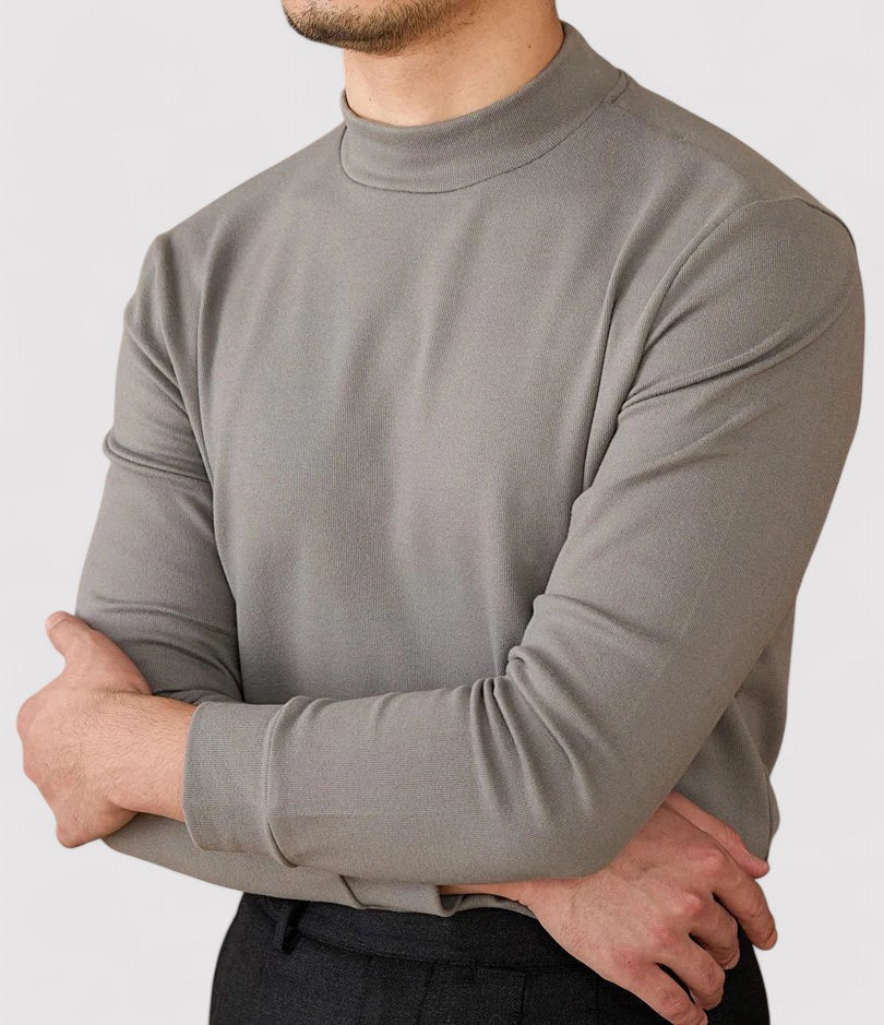 Ancien | Men's Soft Cashmere Half-Turtleneck Sweater afbeelding 2