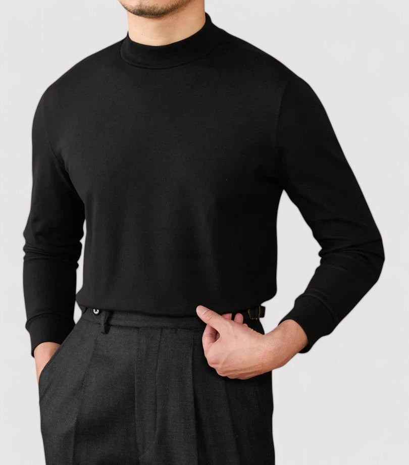 Ancien | Men's Soft Cashmere Half-Turtleneck Sweater afbeelding 1