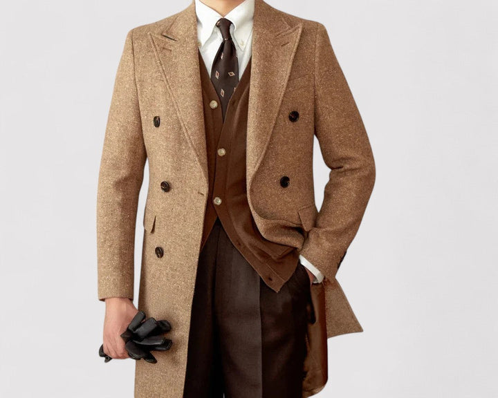 Oliver | Men's wool winter coat with double-breasted collar