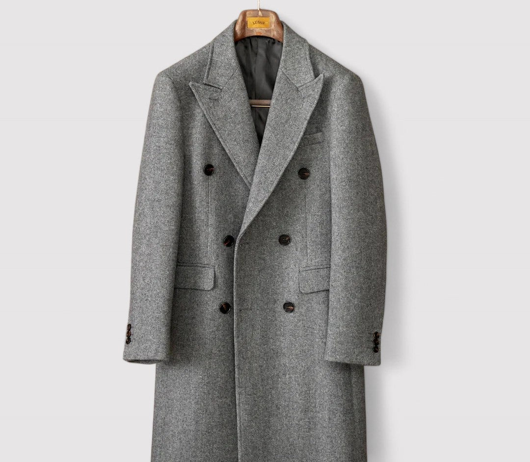 Ancien | Men's Wool Winter Coat with Double-Breasted Collar afbeelding 5
