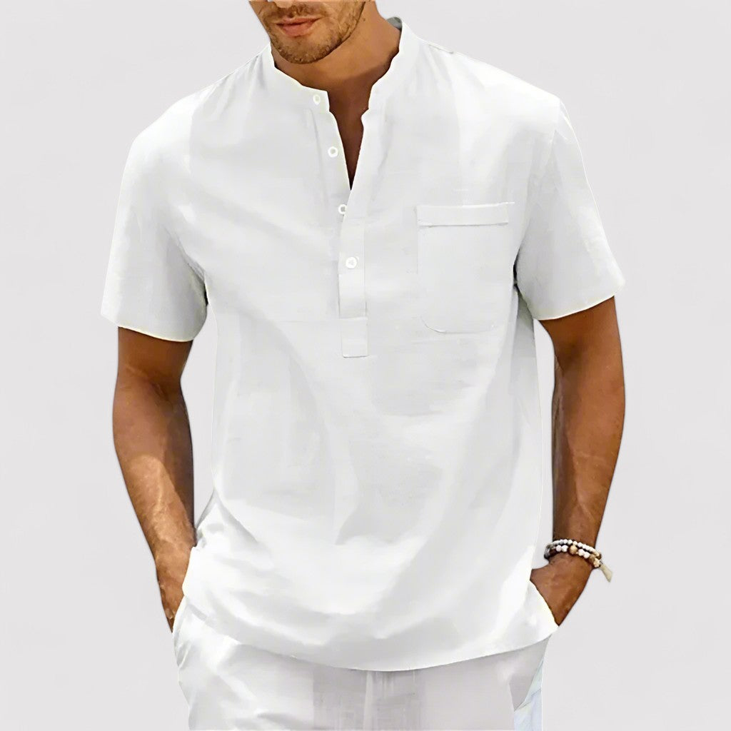 Ancien | Men's Pure Linen Shirt afbeelding 4