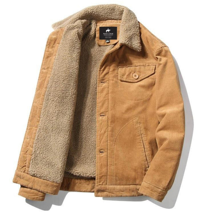 West Louis™ New Trend Fur Lining Corduroy Jacket afbeelding 1