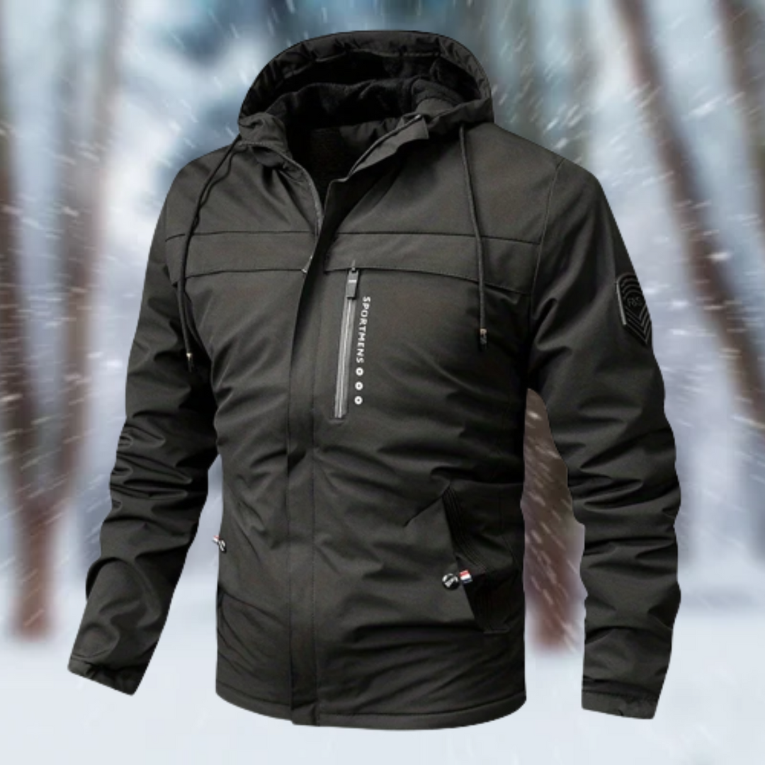 Oliver | Men's luxe waterproof jacket with hood