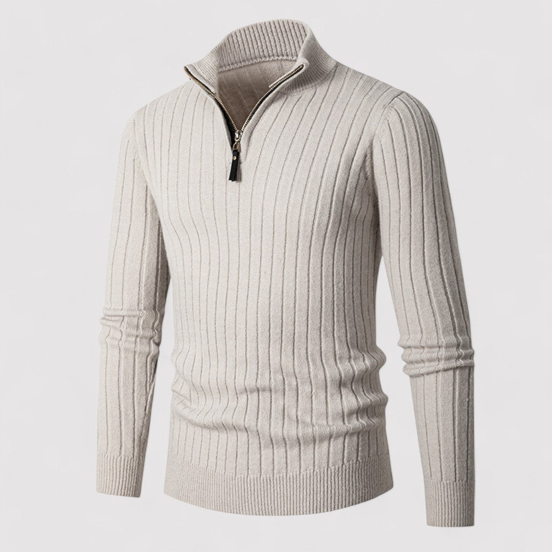 Ancien | Men's Casual Zip-Up Sweater afbeelding 1