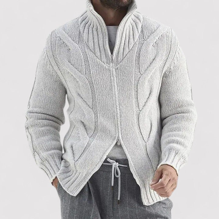 Ancien | Fashionable Knitted Turtleneck Cardigan for Men afbeelding 2