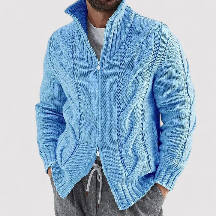 Ancien | Fashionable Knitted Turtleneck Cardigan for Men afbeelding 3
