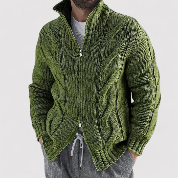Ancien | Fashionable Knitted Turtleneck Cardigan for Men afbeelding 4