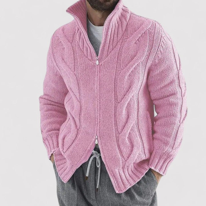 Ancien | Fashionable Knitted Turtleneck Cardigan for Men afbeelding 5