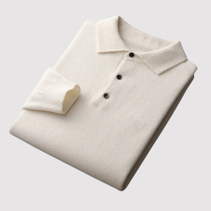 Ancien | Old Money Merino Wool Polo Collar Sweater afbeelding 8